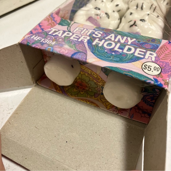 Vintage NIB 1996 Easter Bunny Tapered Candles by Candle Craft Candle Co. - Picture 9 of 9